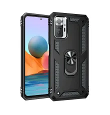 Xiaomi Redmi Note 10 Pro Kılıf Sofya Yüzüklü Silikon Kapak - Siyah