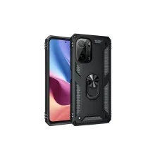 Xiaomi Poco F3 Kılıf Sofya Yüzüklü Silikon Kapak - Siyah
