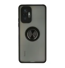 Xiaomi Redmi Note 10 Pro Kılıf Montreal Yüzüklü Silikon Kapak - Siyah