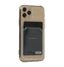 iPhone 11 Pro Kılıf Kart Şeffaf Silikon - Şeffaf