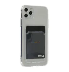 iPhone 11 Pro Max Kılıf Kart Şeffaf Silikon - Şeffaf