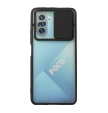 Xiaomi Poco F3 Kılıf Palm Buzlu Kamera Sürgülü Silikon - Siyah