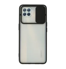 Oppo Reno 4 Lite Kılıf Palm Buzlu Kamera Sürgülü Silikon - Siyah