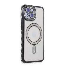 iPhone 15 Kılıf Joke Simli Magneticsafe Kılıf - Siyah