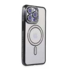 iPhone 15 Pro Kılıf Joke Simli Magneticsafe Kılıf - Siyah