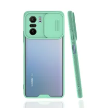 Xiaomi Poco F3 Kılıf Platin Kamera Koruma Silikon - Açık Yeşil