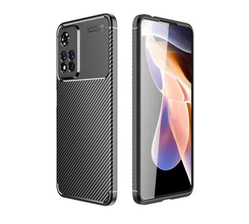 Xiaomi Redmi Note 11 Pro Plus 5G Kılıf Auto Focus Karbon Kapak - Siyah Xiaomi Redmi Note 11 Pro Plus 5G Kılıf Auto Focus Karbon Kapak - Siyah