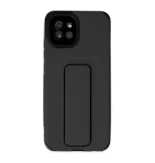 Samsung Galaxy A03 Kılıf Mega Standlı Silikon - Siyah