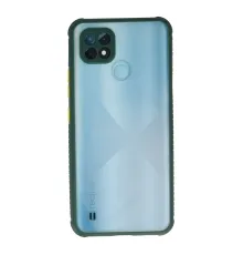Realme C21 Kılıf Miami Şeffaf Silikon - Koyu Yeşil