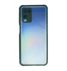 Oppo A54 4G Kılıf Miami Şeffaf Silikon - Koyu Yeşil