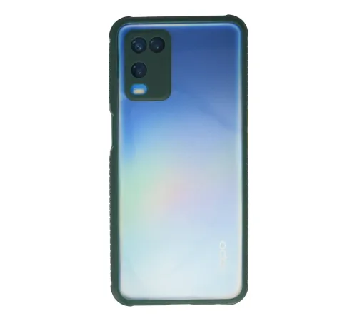 Oppo A54 4G Kılıf Miami Şeffaf Silikon - Koyu Yeşil Oppo A54 4G Kılıf Miami Şeffaf Silikon - Koyu Yeşil