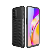 Oppo A74 4G Kılıf Auto Focus Karbon Kapak - Siyah