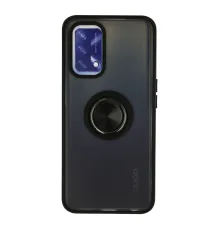 Oppo A74 4G Kılıf Montreal Yüzüklü Silikon Kapak - Siyah