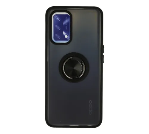 Oppo A74 4G Kılıf Montreal Yüzüklü Silikon Kapak - Siyah Oppo A74 4G Kılıf Montreal Yüzüklü Silikon Kapak - Siyah