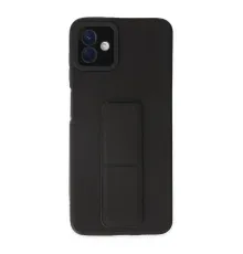 Samsung Galaxy A04 Kılıf Mega Standlı Silikon - Siyah