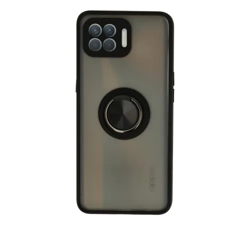 Oppo Reno 4 Lite Kılıf Montreal Yüzüklü Silikon Kapak - Siyah Oppo Reno 4 Lite Kılıf Montreal Yüzüklü Silikon Kapak - Siyah