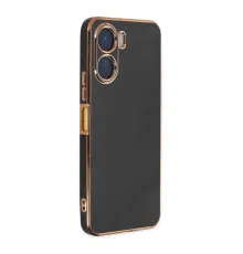Vivo Y16 Kılıf Volet Silikon - Siyah