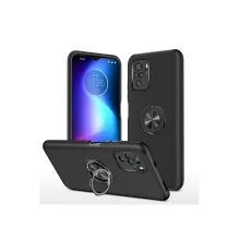 Xiaomi Poco F3 Kılıf Elit Yüzüklü Kapak - Siyah