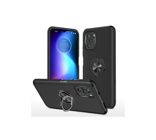 Xiaomi Poco F3 Kılıf Elit Yüzüklü Kapak - Siyah Xiaomi Poco F3 Kılıf Elit Yüzüklü Kapak - Siyah