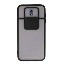 Samsung Galaxy J7 Pro / J730 Kılıf Palm Buzlu Kamera Sürgülü Silikon - Siyah