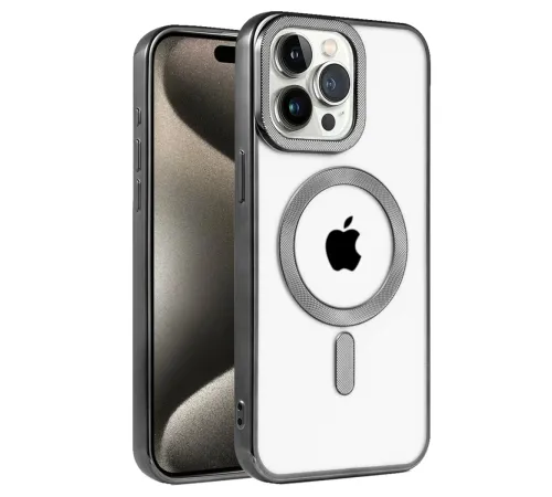 iPhone 15 Pro Max Kılıf Kronos Magsafe Kapak - Siyah iPhone 15 Pro Max Kılıf Kronos Magsafe Kapak - Siyah
