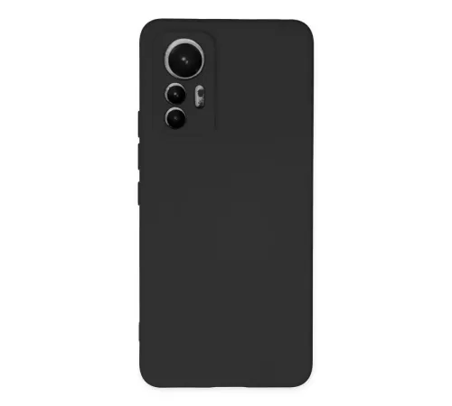 Xiaomi Mi 12 Lite Kılıf Nano içi Kadife Silikon - Siyah Xiaomi Mi 12 Lite Kılıf Nano içi Kadife Silikon - Siyah