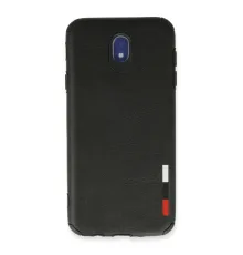 Samsung Galaxy J7 Pro / J730 Kılıf Loop Deri Silikon - Siyah