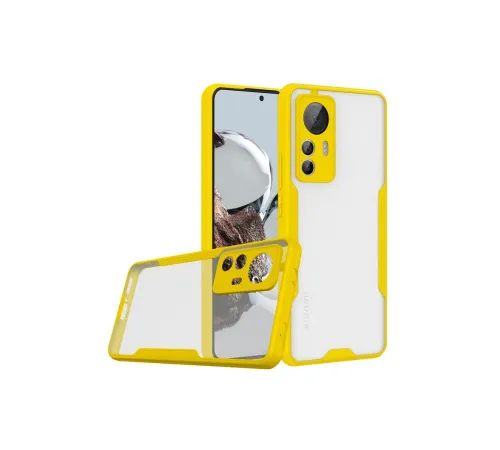Xiaomi Mi 12T Kılıf Platin Silikon - Sarı Xiaomi Mi 12T Kılıf Platin Silikon - Sarı