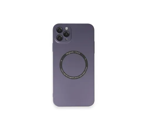 iPhone 11 Pro Max Kılıf Jack Magneticsafe Lens Silikon - Mor iPhone 11 Pro Max Kılıf Jack Magneticsafe Lens Silikon - Mor