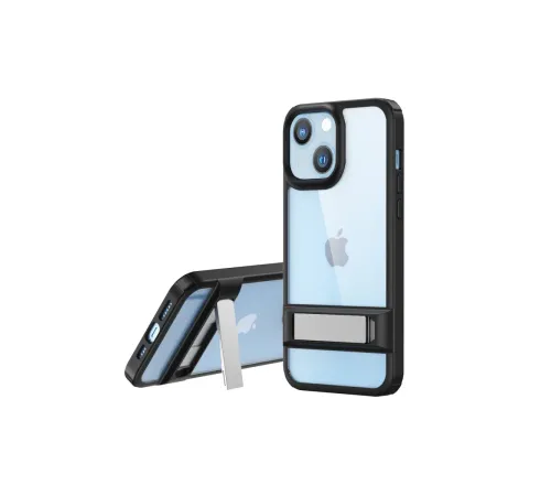 iPhone 14 Plus Kılıf Rolet Stand Kapak - Siyah iPhone 14 Plus Kılıf Rolet Stand Kapak - Siyah