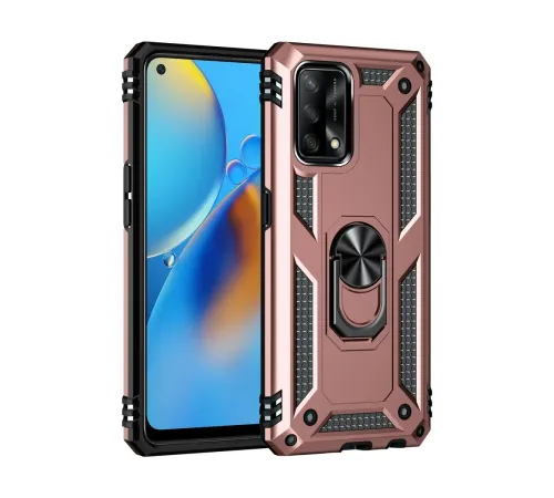 Oppo A74 4G Kılıf Sofya Yüzüklü Silikon Kapak - Rose Oppo A74 4G Kılıf Sofya Yüzüklü Silikon Kapak - Rose