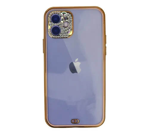 iPhone 12 Kılıf Liva Taşlı Silikon - Pembe iPhone 12 Kılıf Liva Taşlı Silikon - Pembe