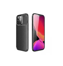 Newface iPhone 13 Pro Max Kılıf Auto Focus Karbon Kapak - Siyah