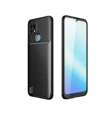 Newface Realme C25 Kılıf Auto Focus Karbon Kapak - Siyah