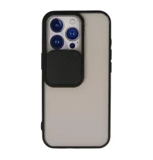 Newface iPhone 13 Pro Kılıf Palm Buzlu Kamera Sürgülü Silikon - Siyah