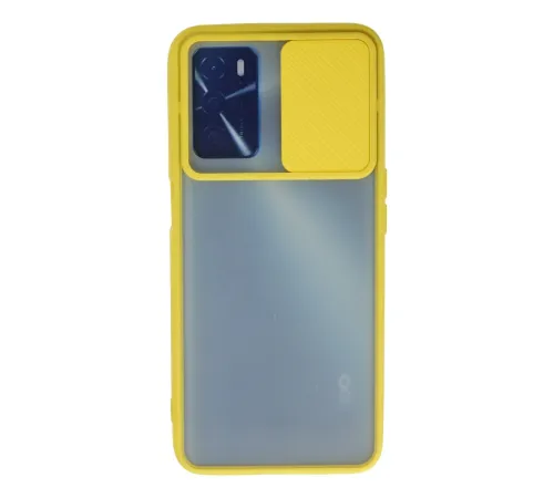 Newface Oppo A16 Kılıf Palm Buzlu Kamera Sürgülü Silikon - Sarı Newface Oppo A16 Kılıf Palm Buzlu Kamera Sürgülü Silikon - Sarı