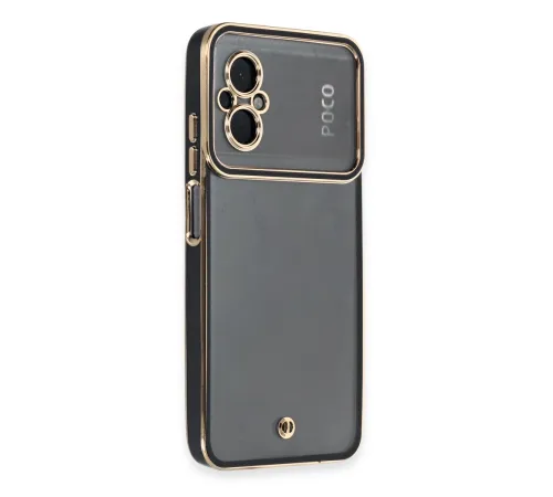 Newface Xiaomi Poco M5 Kılıf Liva Lens Silikon - Siyah