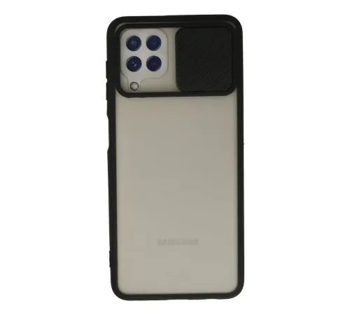 Newface Samsung Galaxy A22 Kılıf Palm Buzlu Kamera Sürgülü Silikon - Siyah Newface Samsung Galaxy A22 Kılıf Palm Buzlu Kamera Sürgülü Silikon - Siyah