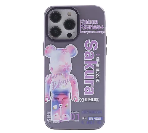 Newface iPhone 12 Pro Max Kılıf Prada Desenli Kapak - Prada Mor - 1 Newface iPhone 12 Pro Max Kılıf Prada Desenli Kapak - Prada Mor - 1