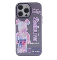 Newface iPhone 14 Pro Max Kılıf Prada Desenli Kapak - Prada Mor - 1