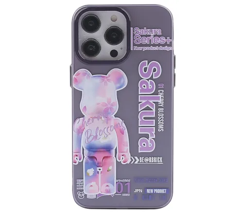 Newface iPhone 14 Pro Max Kılıf Prada Desenli Kapak - Prada Mor - 1 Newface iPhone 14 Pro Max Kılıf Prada Desenli Kapak - Prada Mor - 1