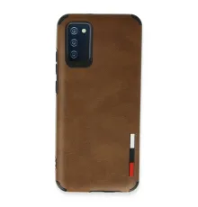 Newface Samsung Galaxy A03S Kılıf Loop Deri Silikon - Kahverengi