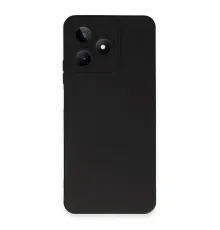 Newface Realme C53 Kılıf Nano içi Kadife Silikon - Siyah