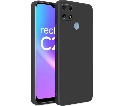 Newface Realme C25 Kılıf First Silikon - Siyah Newface Realme C25 Kılıf First Silikon - Siyah