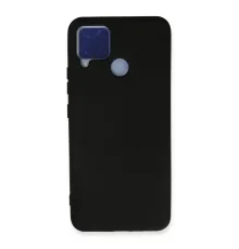 Newface Realme C15 Kılıf Nano içi Kadife Silikon - Siyah