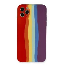 Newface iPhone 11 Pro Kılıf Ebruli Lansman Silikon - Kırmızı-Mor