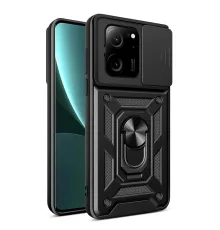 Newface Xiaomi Mi 13T Pro Kılıf Pars Lens Yüzüklü Silikon - Siyah