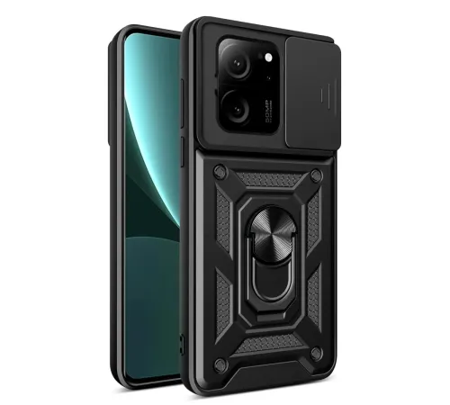 Newface Xiaomi Mi 13T Pro Kılıf Pars Lens Yüzüklü Silikon - Siyah Newface Xiaomi Mi 13T Pro Kılıf Pars Lens Yüzüklü Silikon - Siyah