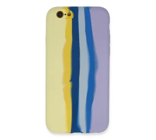 Newface iPhone 6 Kılıf Ebruli Lansman Silikon - Sarı-Lila Newface iPhone 6 Kılıf Ebruli Lansman Silikon - Sarı-Lila