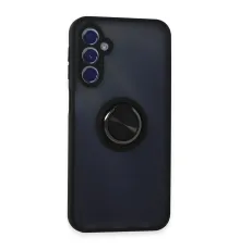Newface Samsung Galaxy M34 5G Kılıf Montreal Yüzüklü Silikon Kapak - Siyah